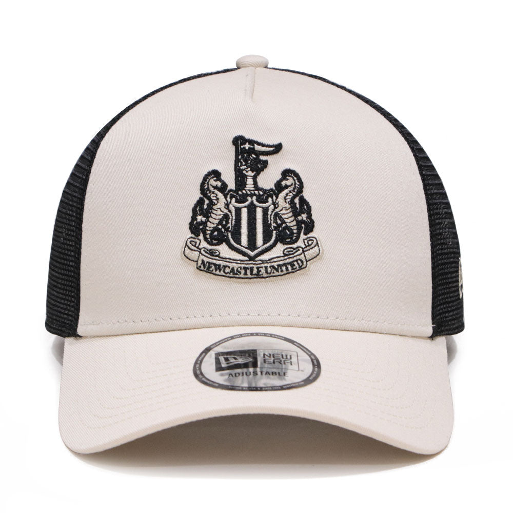 new era newcastle united fc light cream 9forty e frame trucker cap opposite