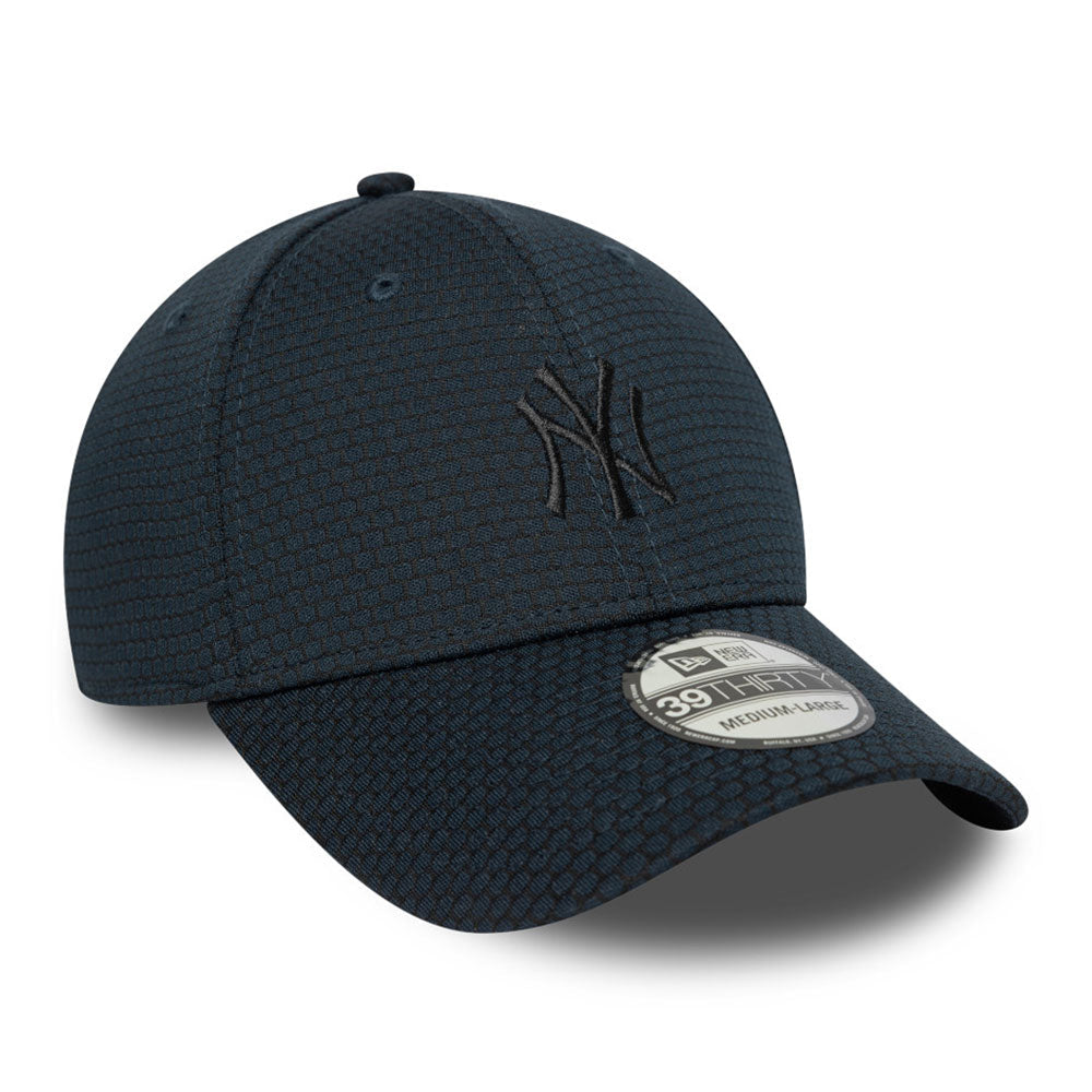 new york yankees stretch mesh navy 39thirty stretch adjustable cap logo and print