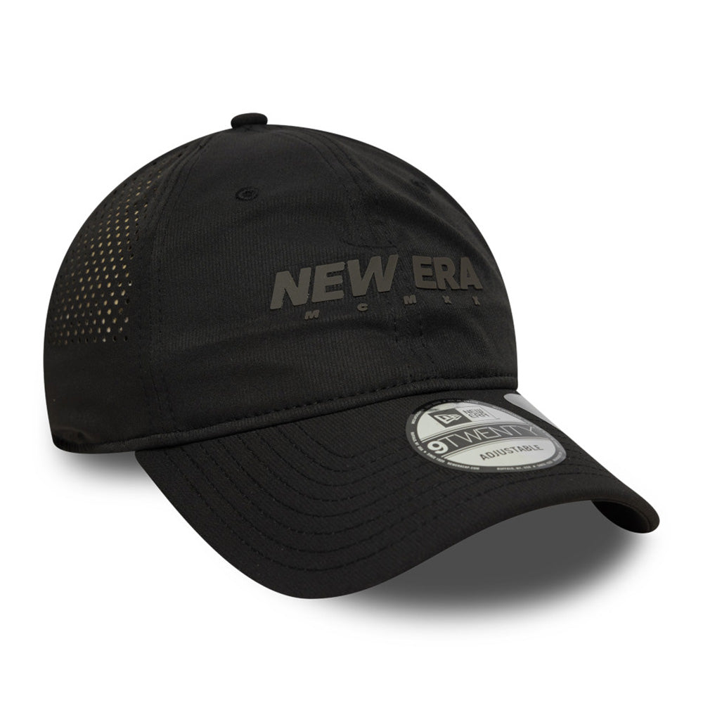 new era wordmark recycled black 9twenty adjustable cap angle