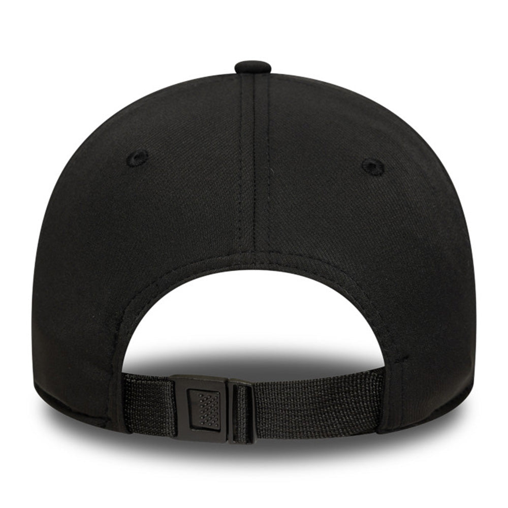 new era wordmark recycled black 9twenty adjustable cap logo and print