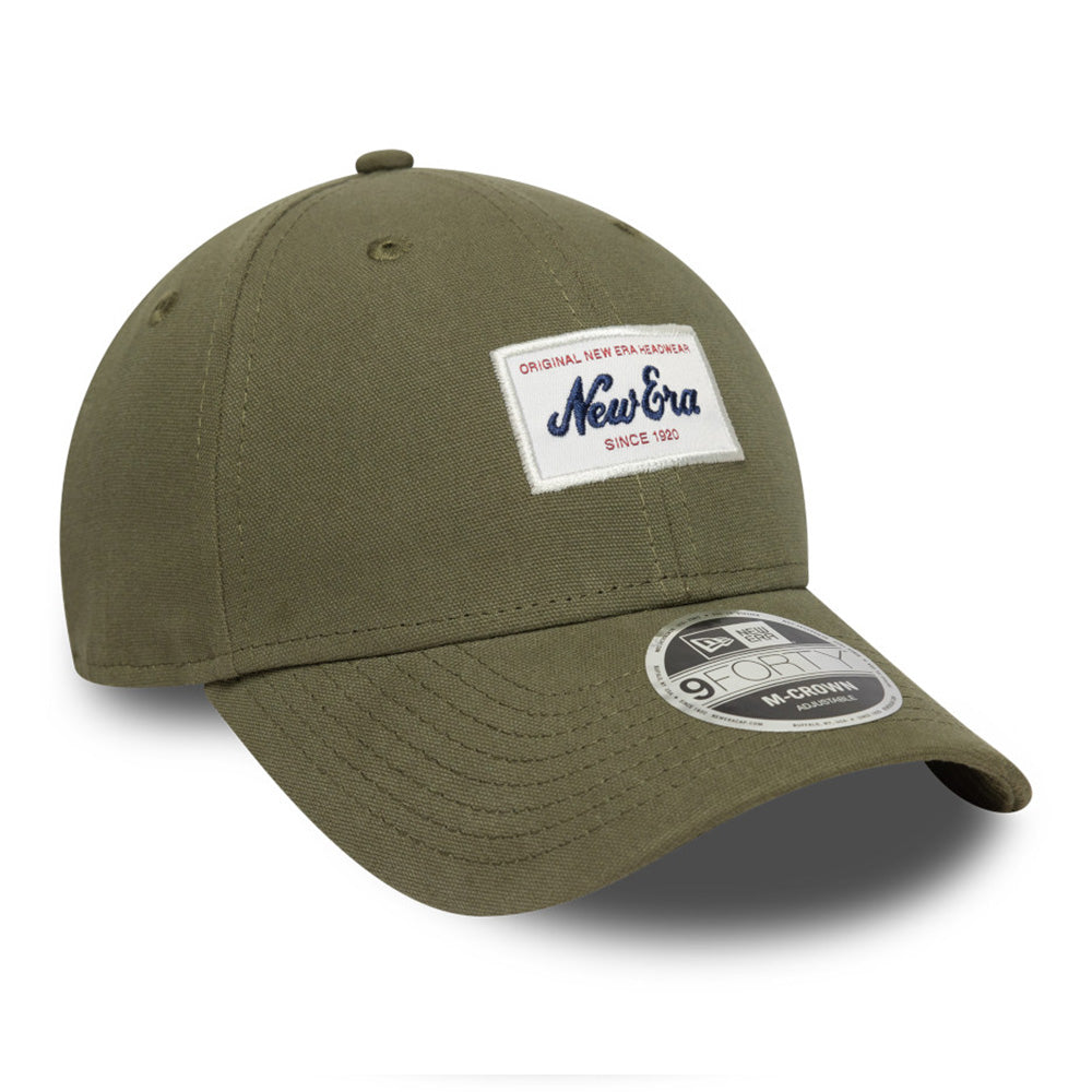 new era script patch new olive 9forty m crown adjustable cap opposite