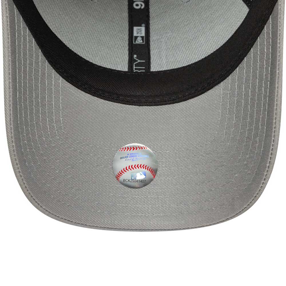 new era los angeles dodgers side patch grey 9forty adjustable cap detail and color