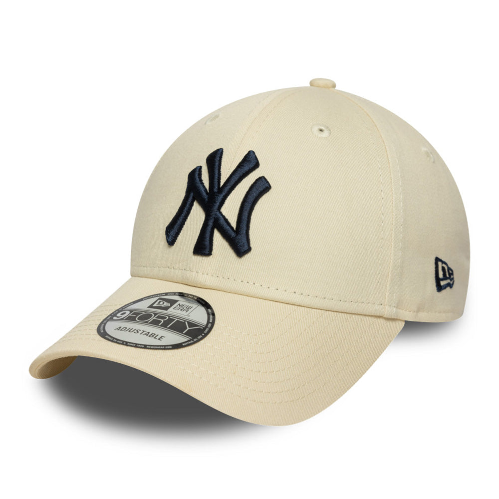 new era new york yankees side patch light cream 9forty adjustable cap side