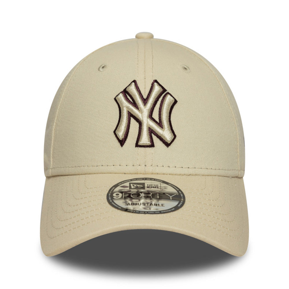 new york yankees team outline light cream 9forty adjustable cap 1 opposite