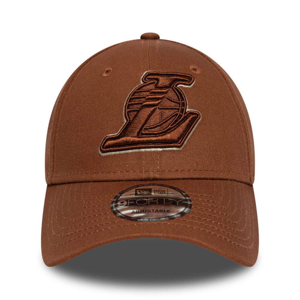 los angeles lakers team outline deep auburn 9forty adjustable cap opposite
