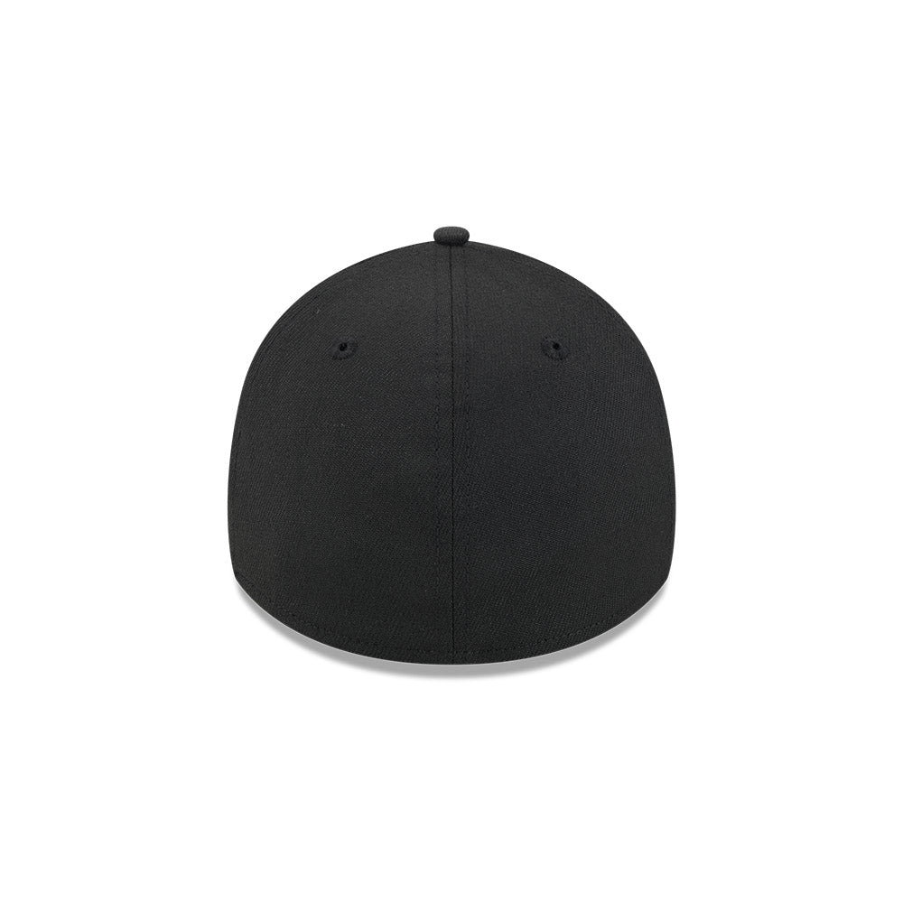 Black baseball cap on a white background