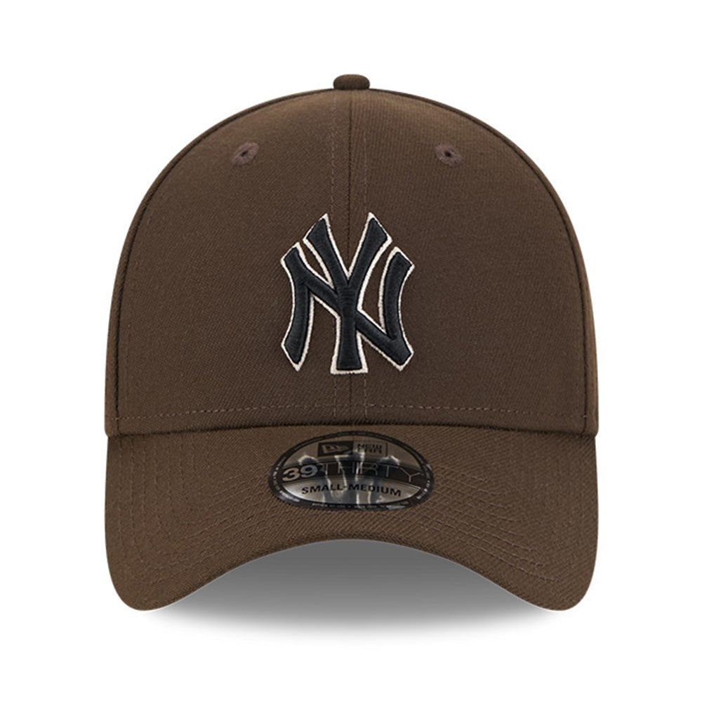 new york yankees walnut black stone 39thirty stretch adjustable cap other side