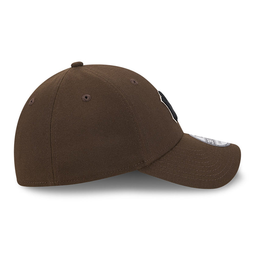 new york yankees walnut black stone 39thirty stretch adjustable cap side
