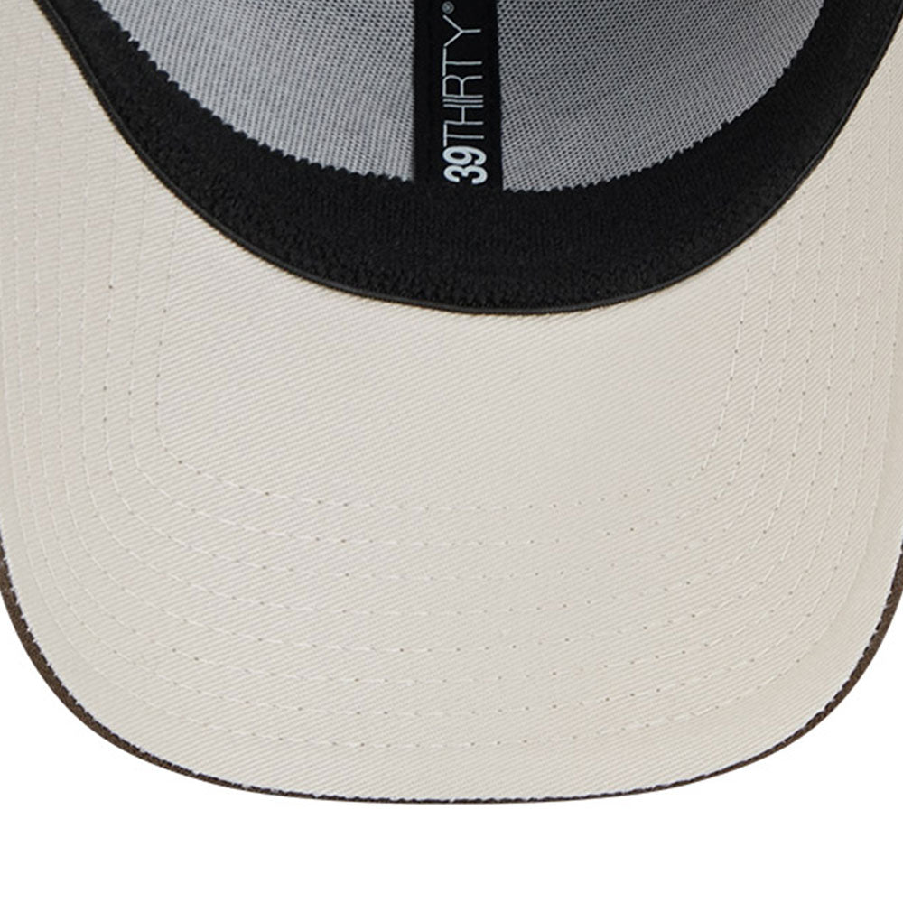 new york yankees walnut black stone 39thirty stretch adjustable cap detail and color