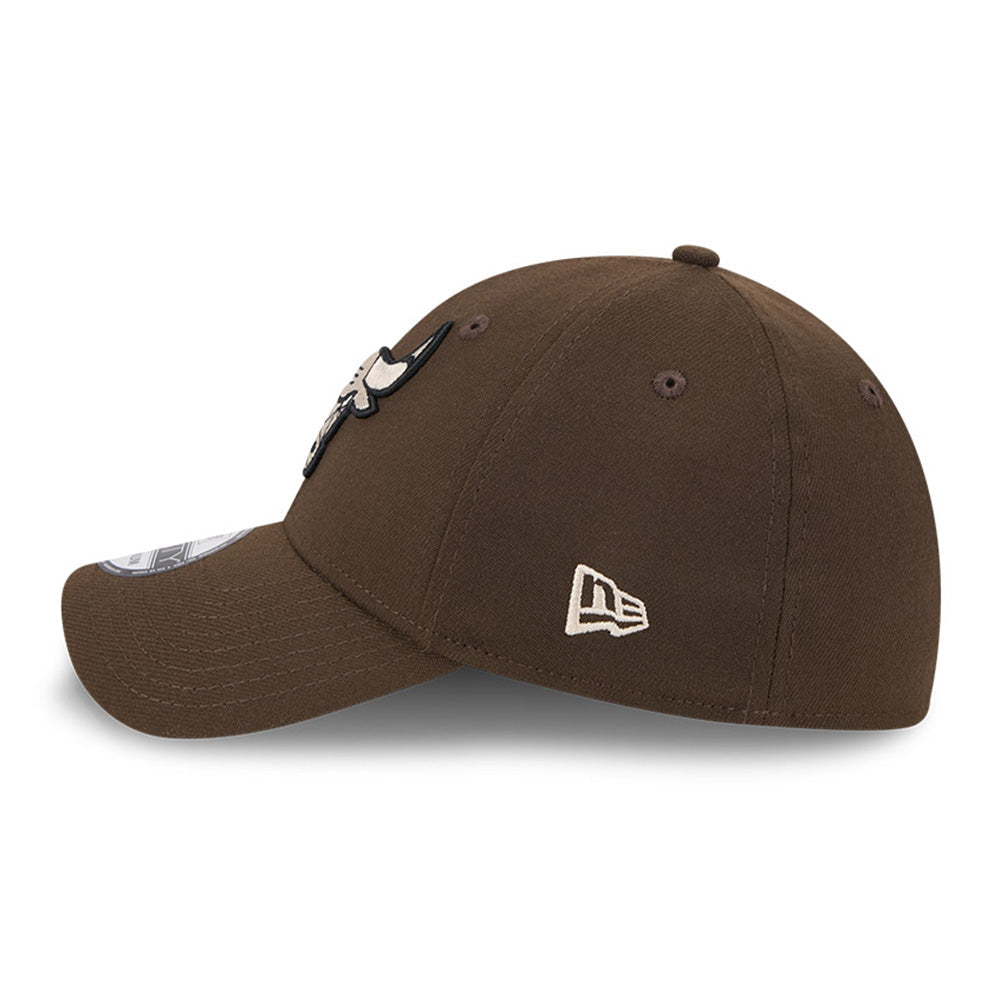 chicago bulls walnut black stone 39thirty stretch adjustable cap side