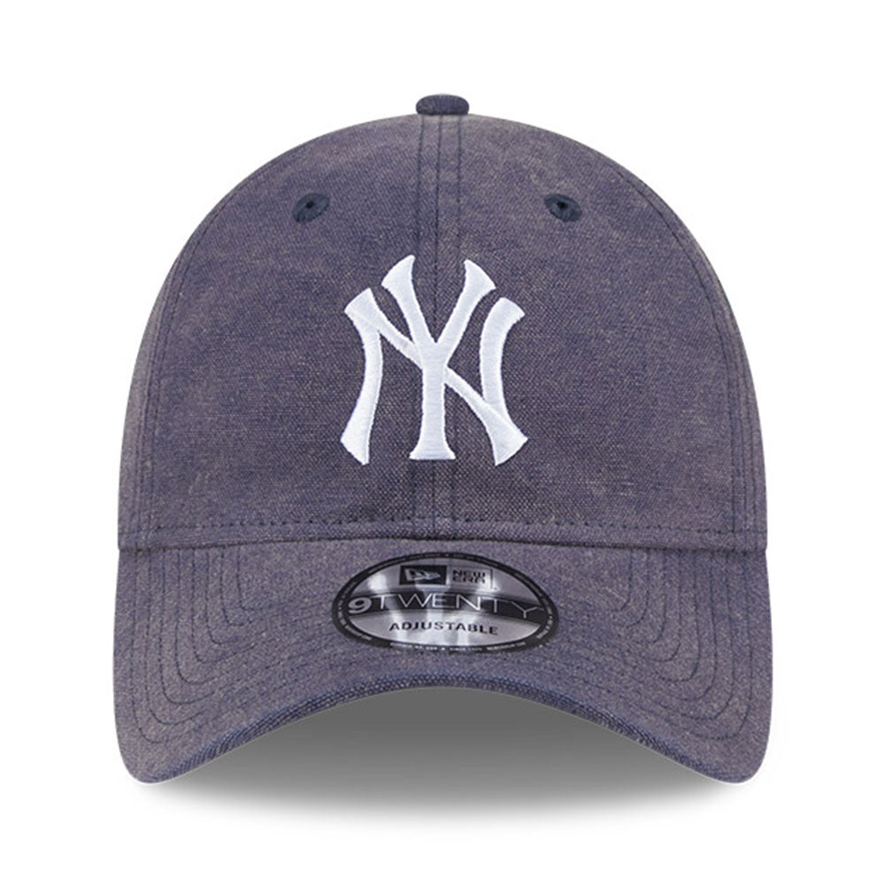 new era new york yankees vintage canvas oceanside blue 9twenty adjustable cap opposite side or other angle view