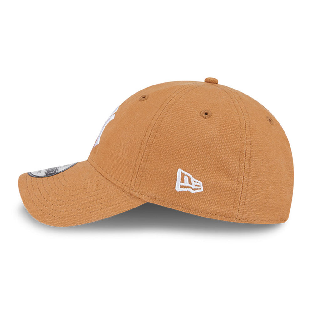 new era new york yankees vintage canvas light bronze 9twenty adjustable cap side