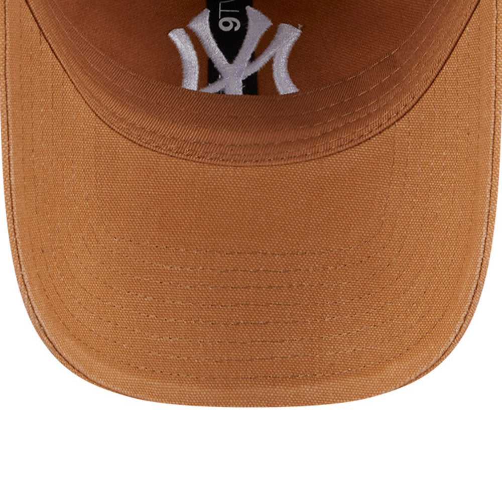 new era new york yankees vintage canvas light bronze 9twenty adjustable cap detail and color