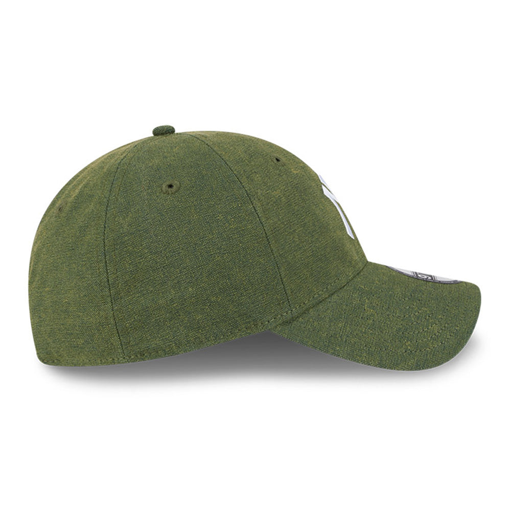 new era new york yankees vintage canvas dark green 9twenty adjustable cap opposite side or other angle view