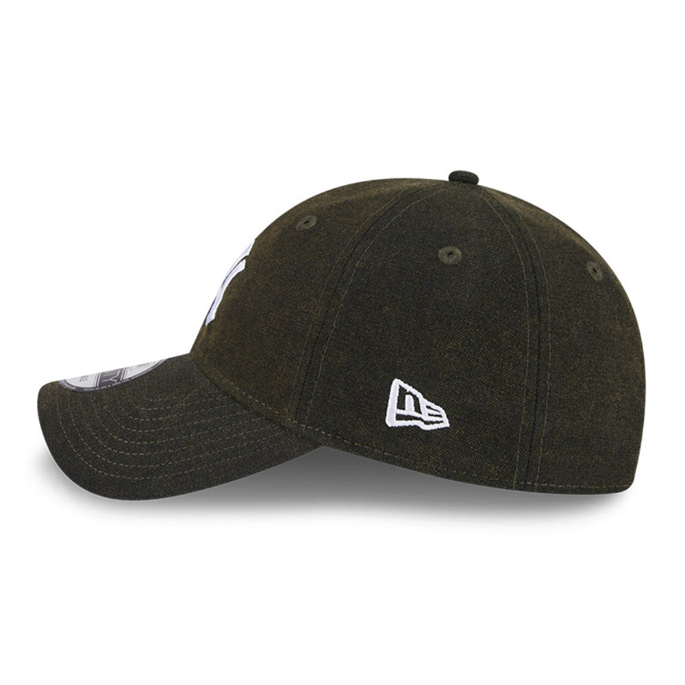 new era new york yankees vintage canvas black 9twenty adjustable cap side