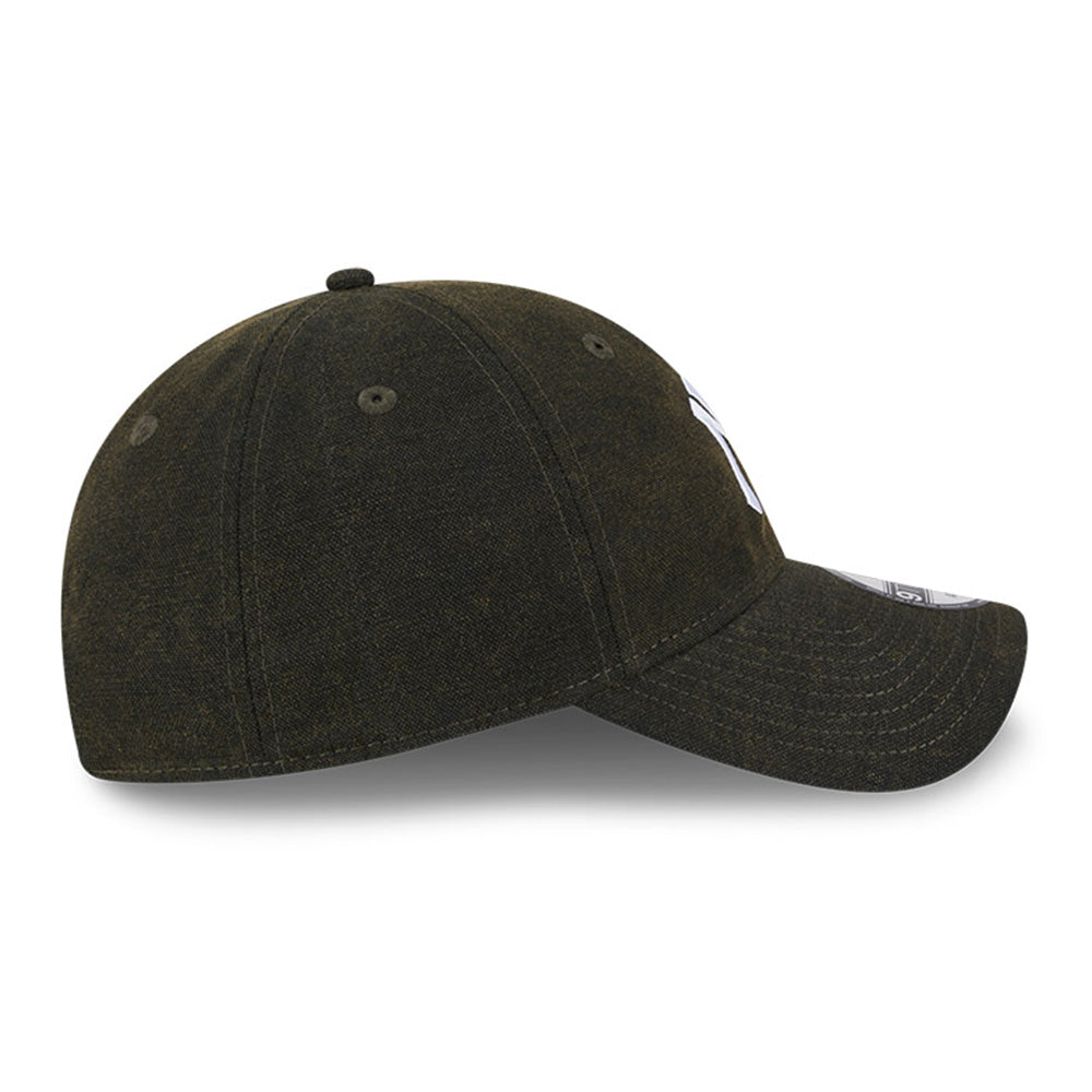 new era new york yankees vintage canvas black 9twenty adjustable cap opposite side or other angle view