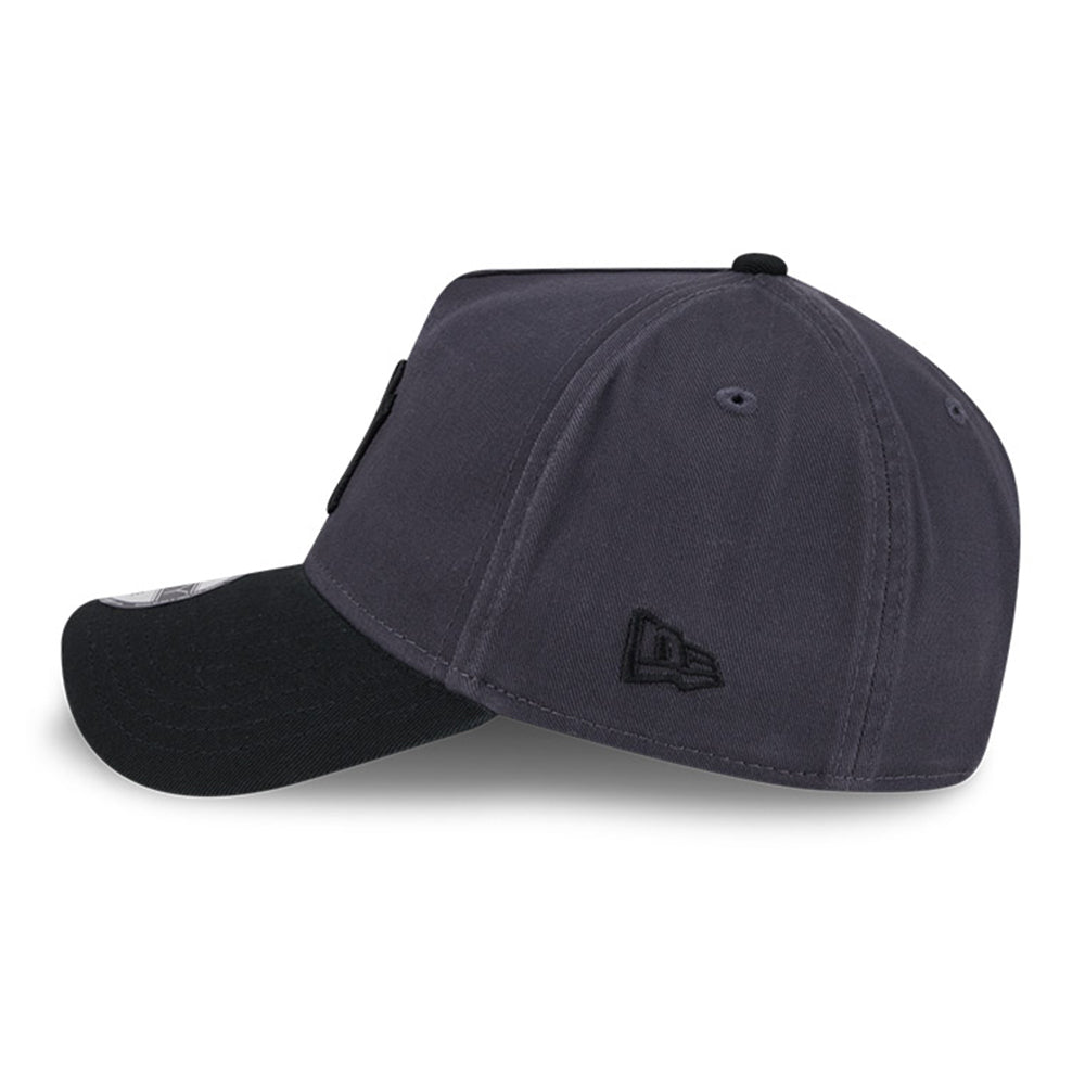new york yankees two shade wash graphite 9forty a frame adjustable cap side
