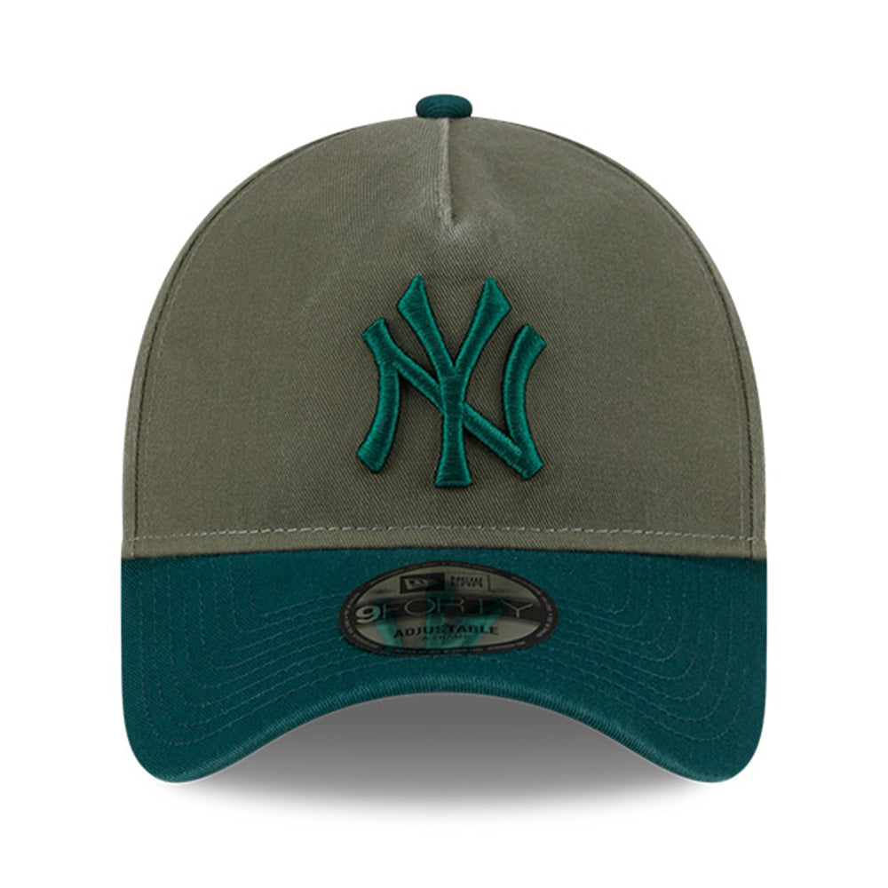 new york yankees two shade wash green 9forty a frame adjustable cap opposite