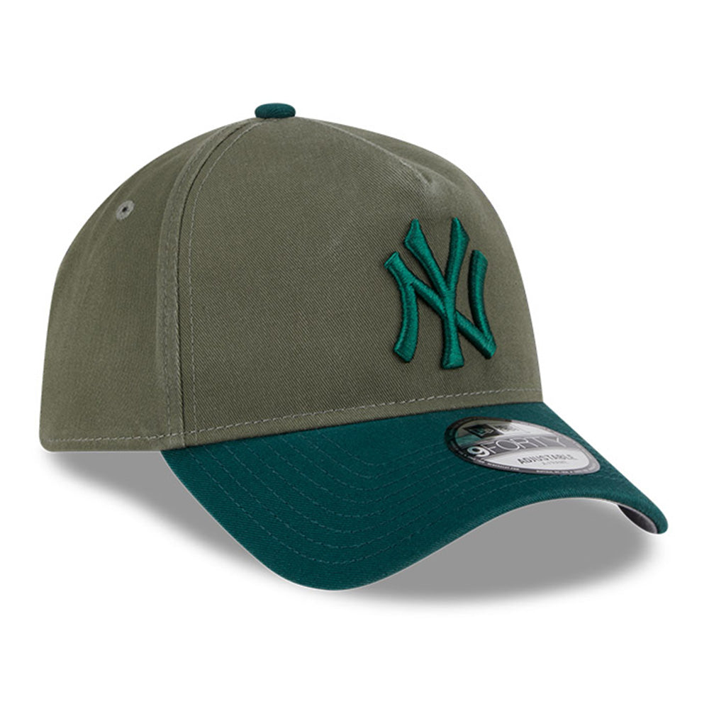 new york yankees two shade wash green 9forty a frame adjustable cap logo and print