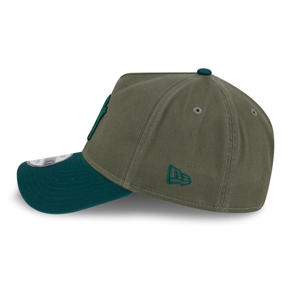 new york yankees two shade wash green 9forty a frame adjustable cap side