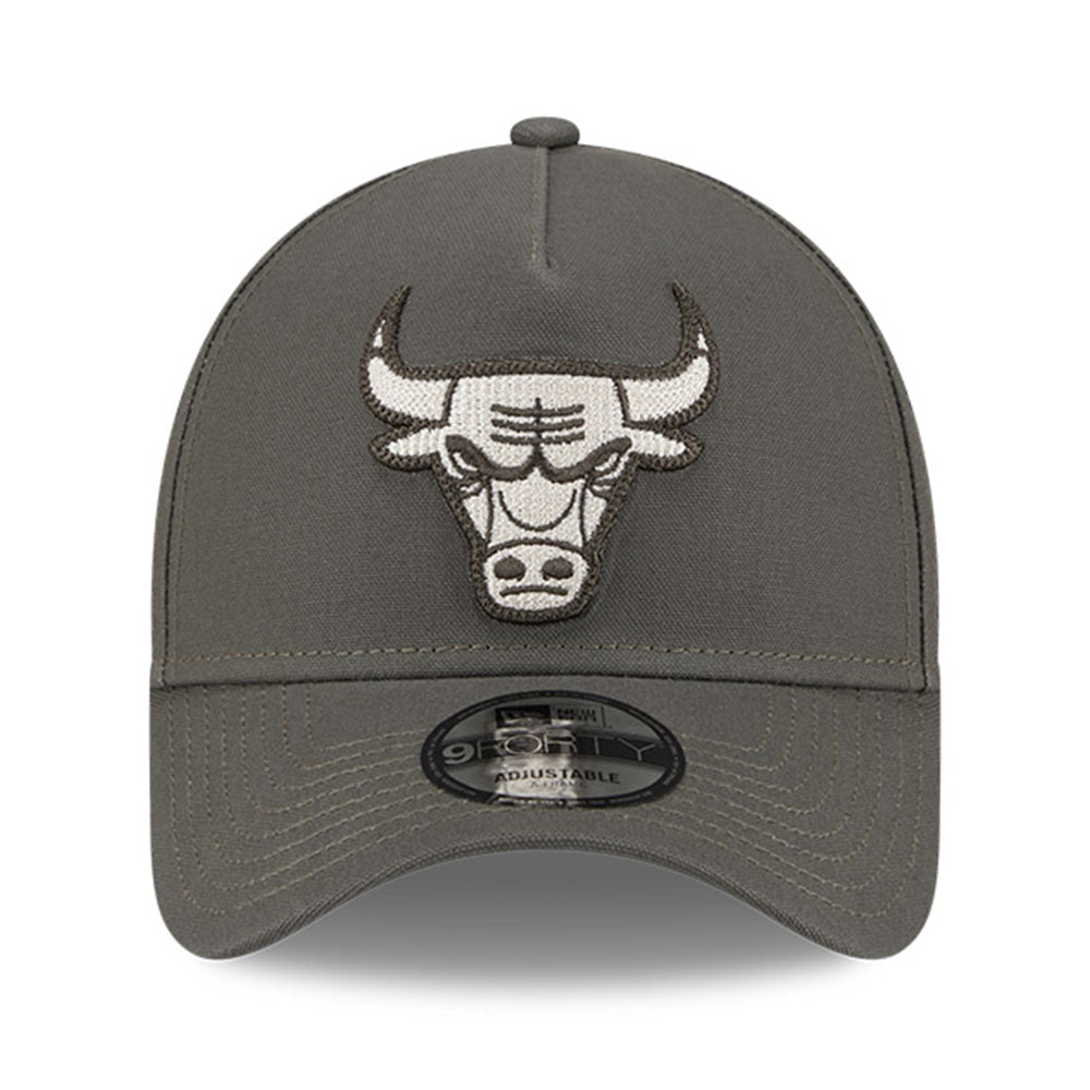 chicago bulls moss canvas chainstitching dark moss 9forty a frame adjustable cap opposite