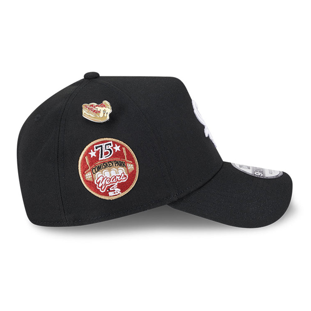 chicago white sox local dishes black 9forty a frame adjustable cap back angle