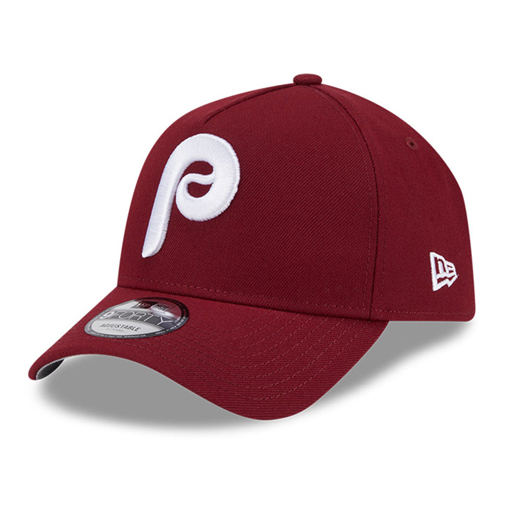 philadelphia phillies local dishes cardinal red 9forty a frame adjustable cap side