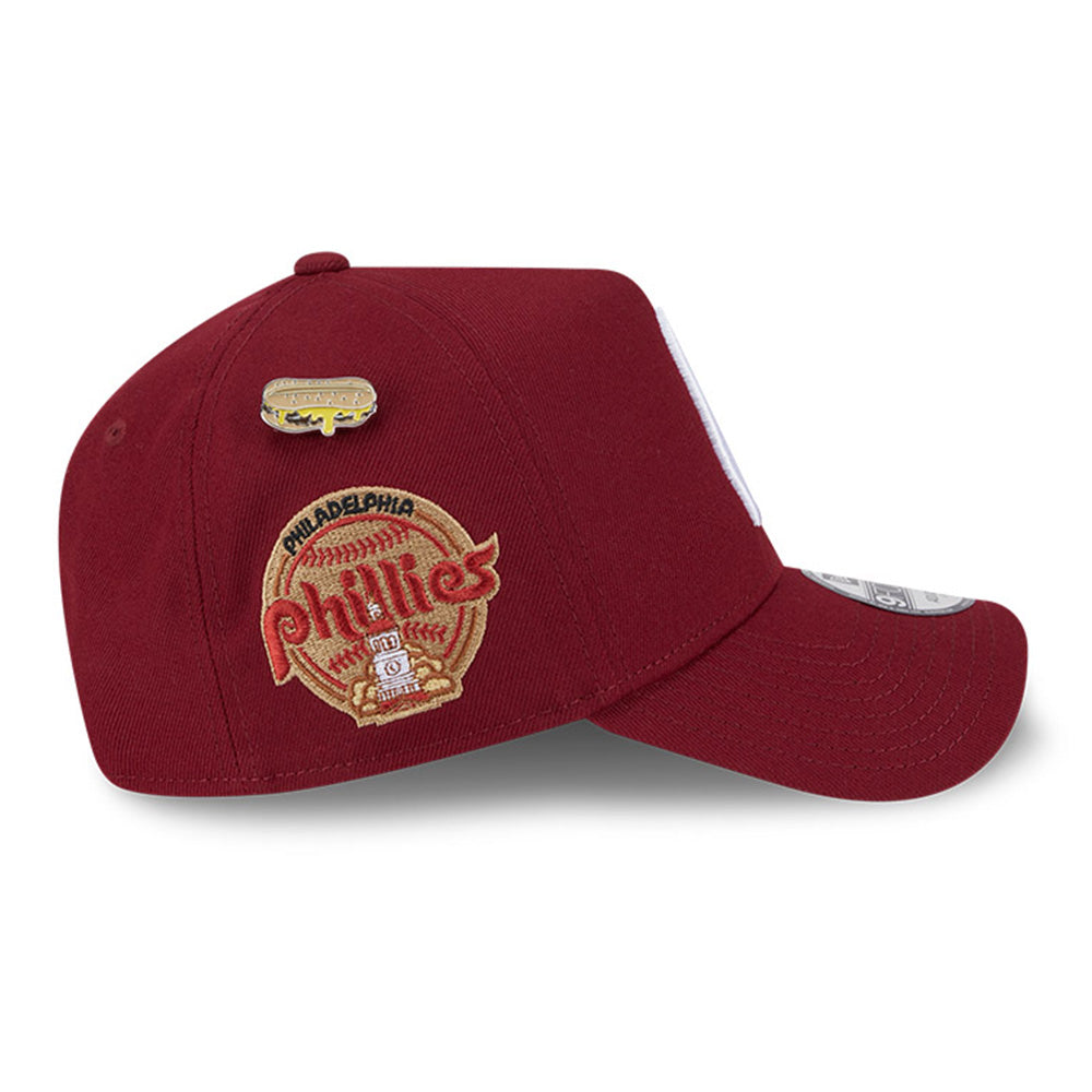 philadelphia phillies local dishes cardinal red 9forty a frame adjustable cap back angle