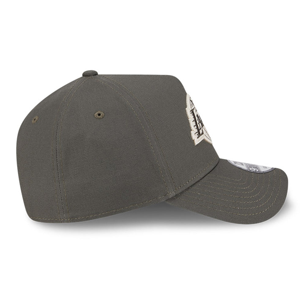 los angeles lakers moss canvas chainstitching dark moss 9forty a frame adjustable cap side