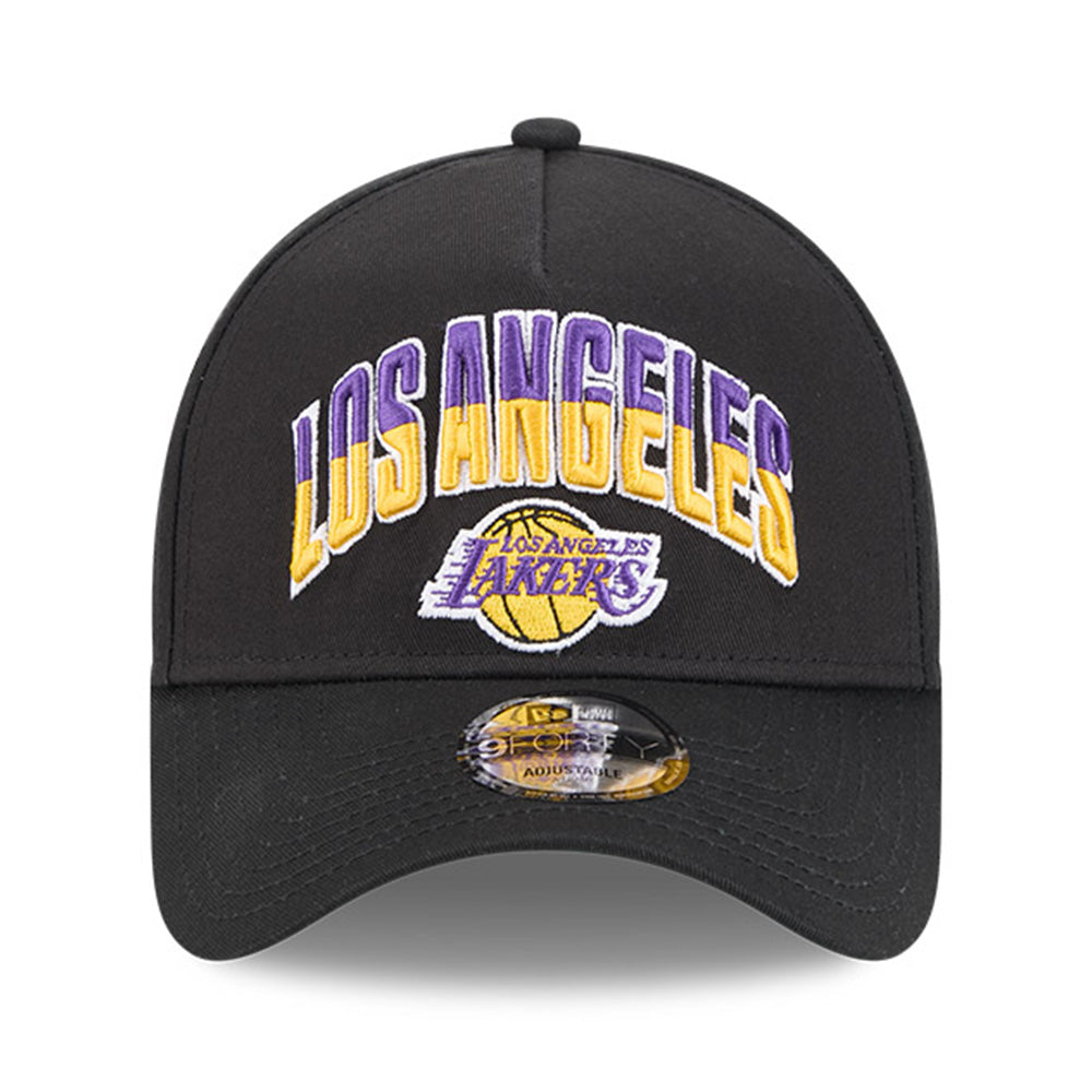 new era los angeles lakers nba arch black 9forty a frame adjustable cap opposite