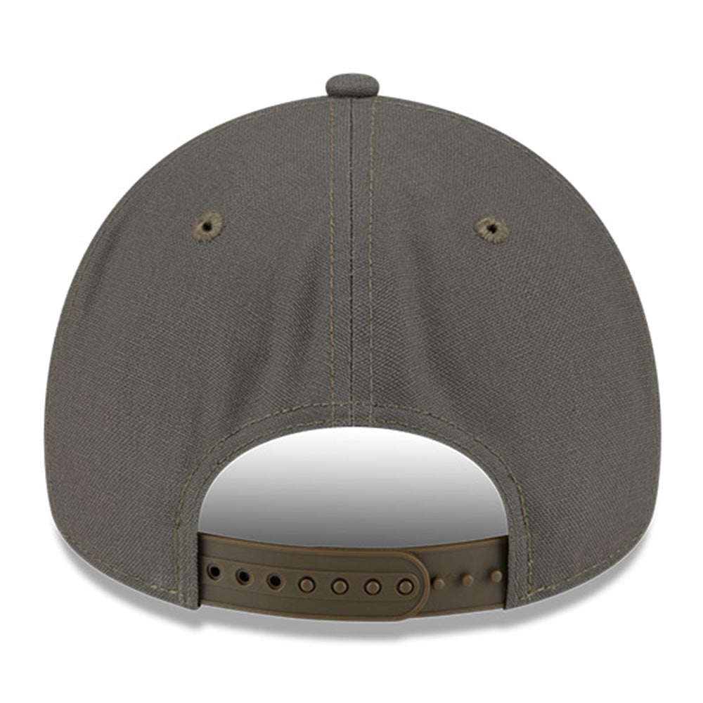 new york yankees moss canvas chainstitching dark moss 9forty a frame adjustable cap back angle