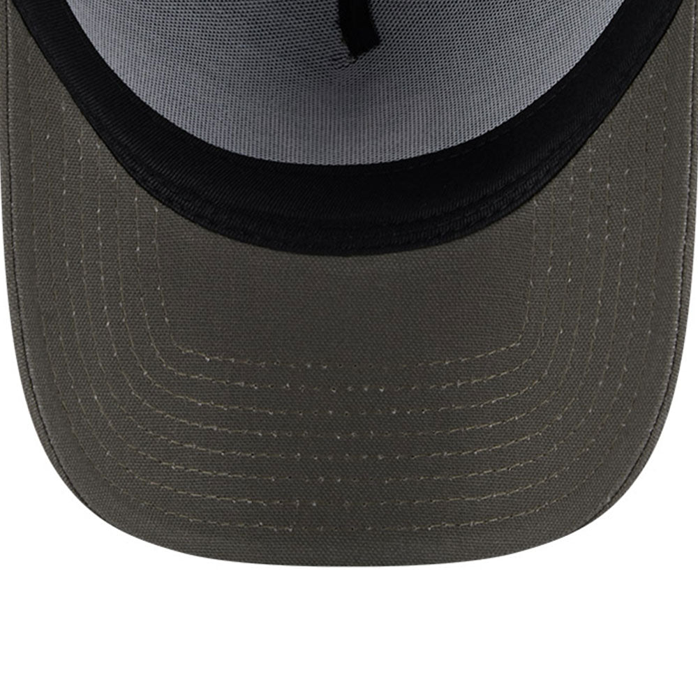 los angeles dodgers moss canvas chainstitching dark moss 9forty a frame adjustable cap detail and color