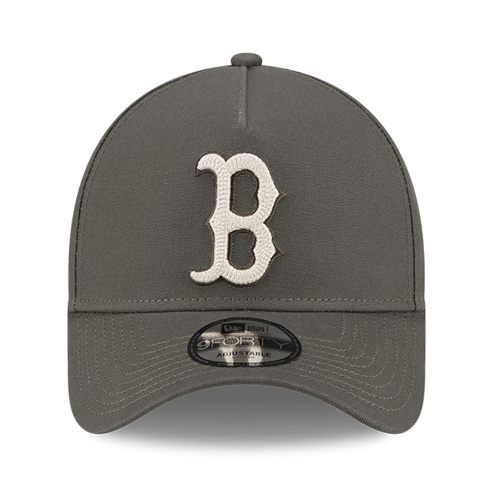 boston red sox moss canvas chainstitching dark moss 9forty a frame adjustable cap other side