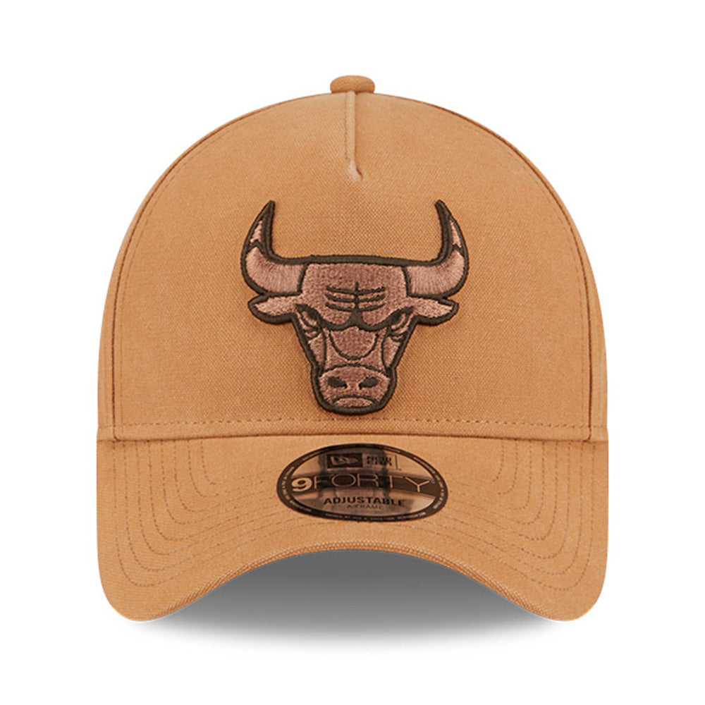 new era chicago bulls washed canvas bronze 9forty a frame adjustable cap opposite