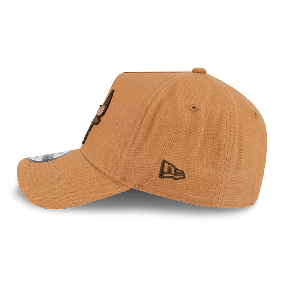 new era chicago bulls washed canvas bronze 9forty a frame adjustable cap side