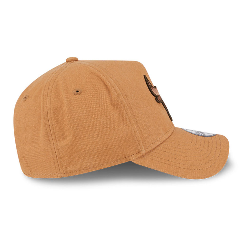 new era chicago bulls washed canvas bronze 9forty a frame adjustable cap opposite side or other angle view