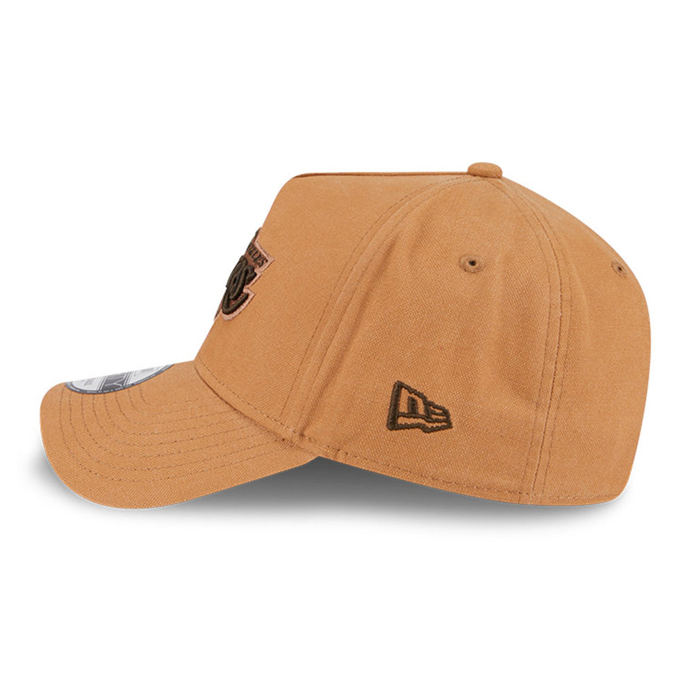 new era los angeles lakers washed canvas bronze 9forty a frame adjustable cap side