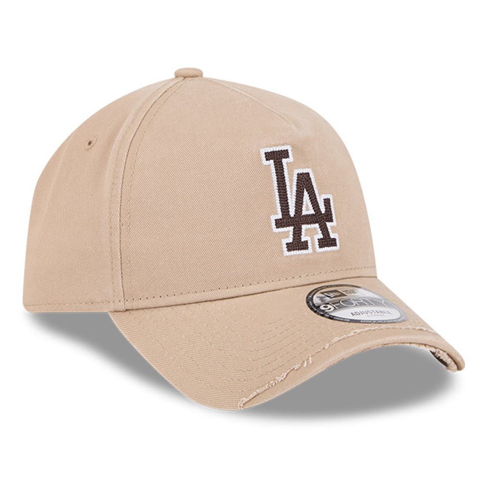 new era los angeles dodgers visor distress camel 9forty a frame adjustable cap opposite