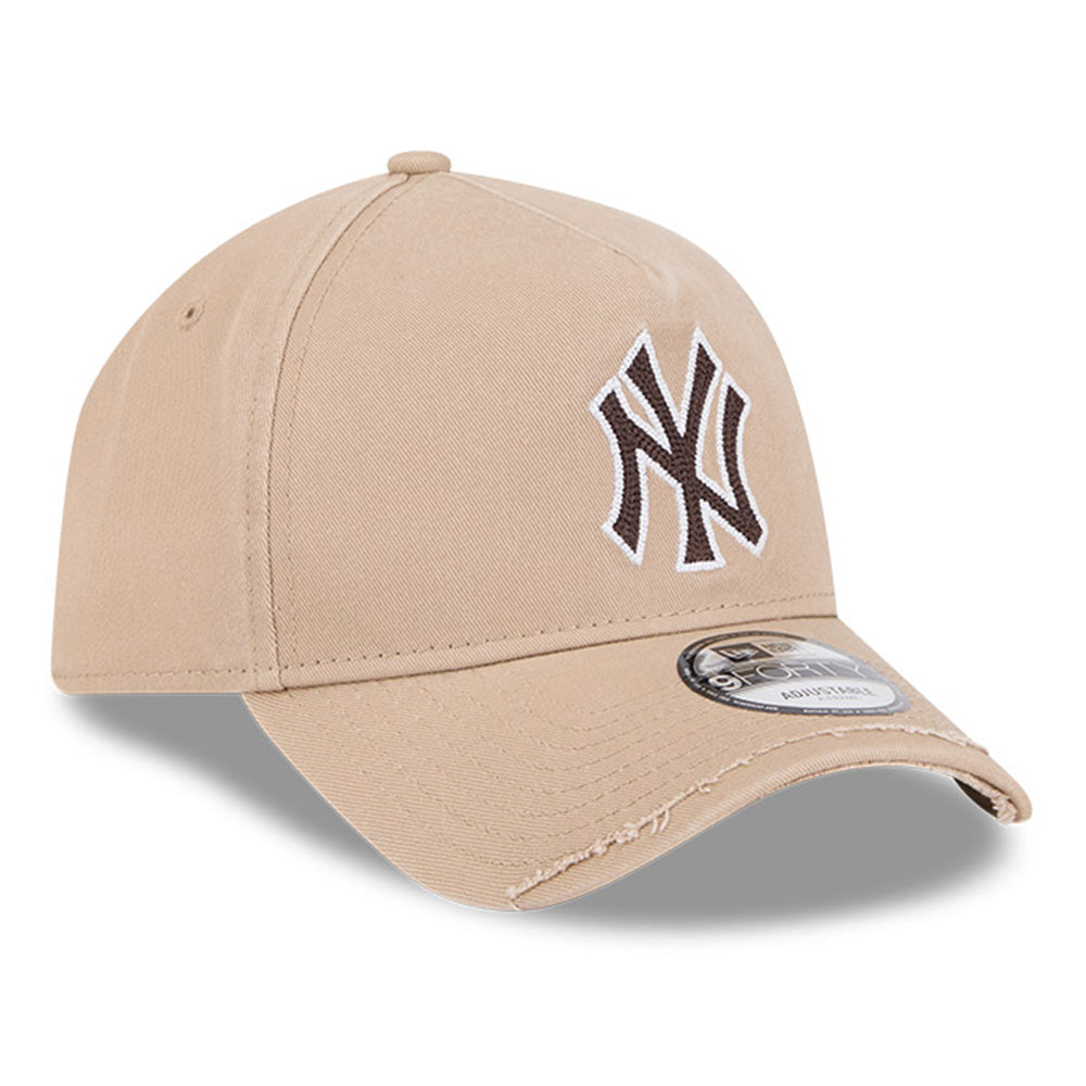 new era new york yankees visor distress camel 9forty a frame adjustable cap opposite
