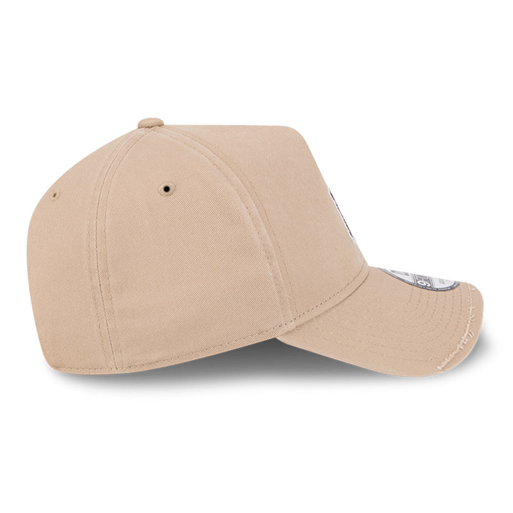 new era new york yankees visor distress camel 9forty a frame adjustable cap side