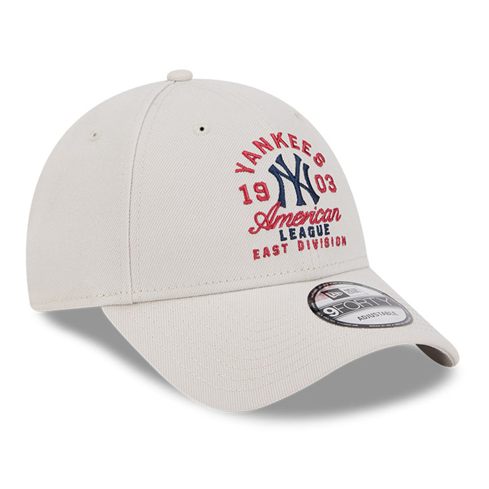 new era new york yankees arch stone 9forty adjustable cap logo and print