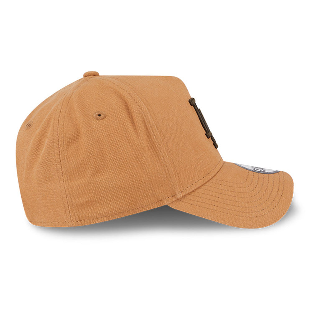 new era los angeles dodgers washed canvas bronze 9forty a frame adjustable cap opposite side or other angle view