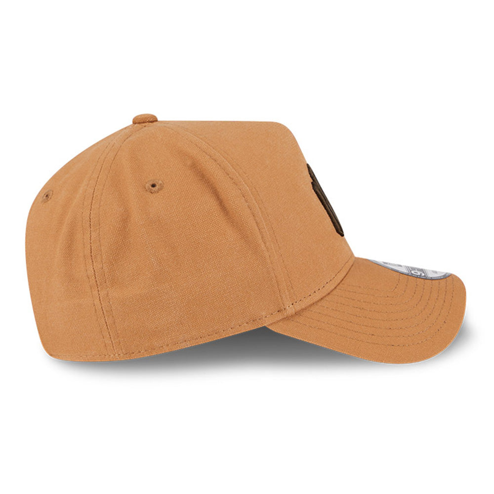 new era new york yankees washed canvas bronze 9forty a frame adjustable cap opposite side or other angle view