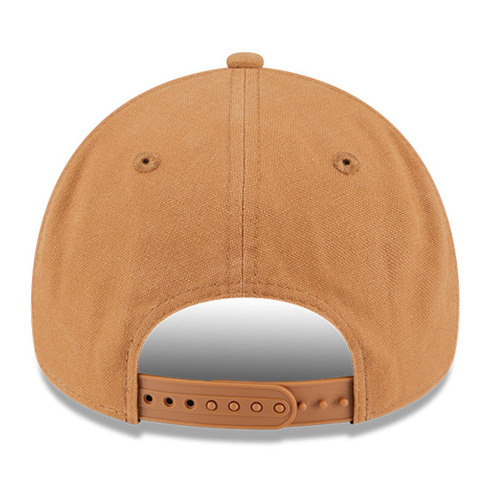 new era las vegas raiders washed canvas bronze 9forty a frame adjustable cap angle