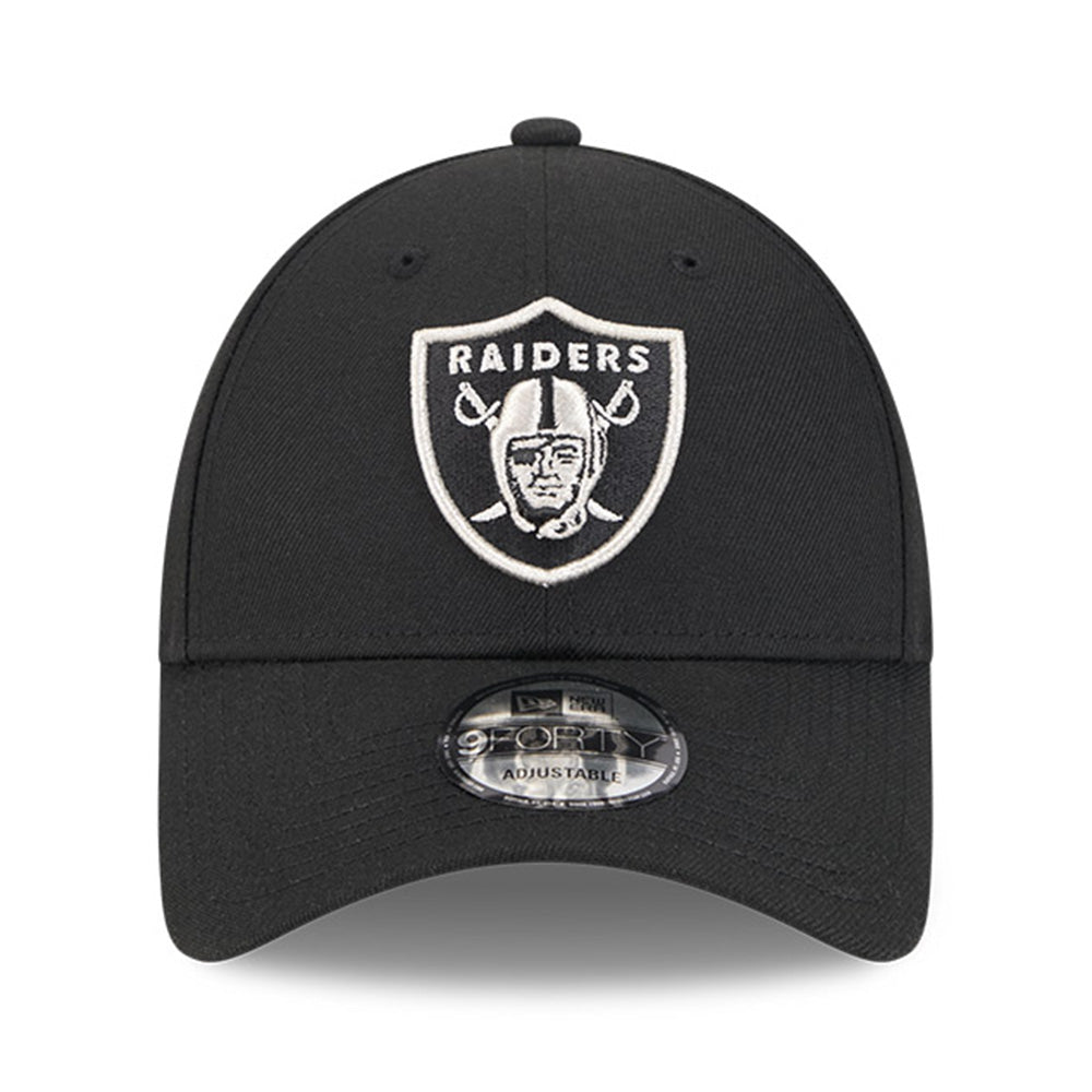 las vegas raiders black metallic q325 9forty snapback cap opposite