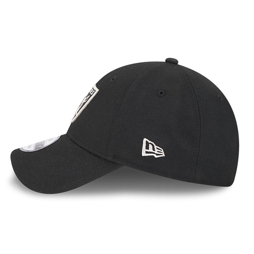 las vegas raiders black metallic q325 9forty snapback cap side