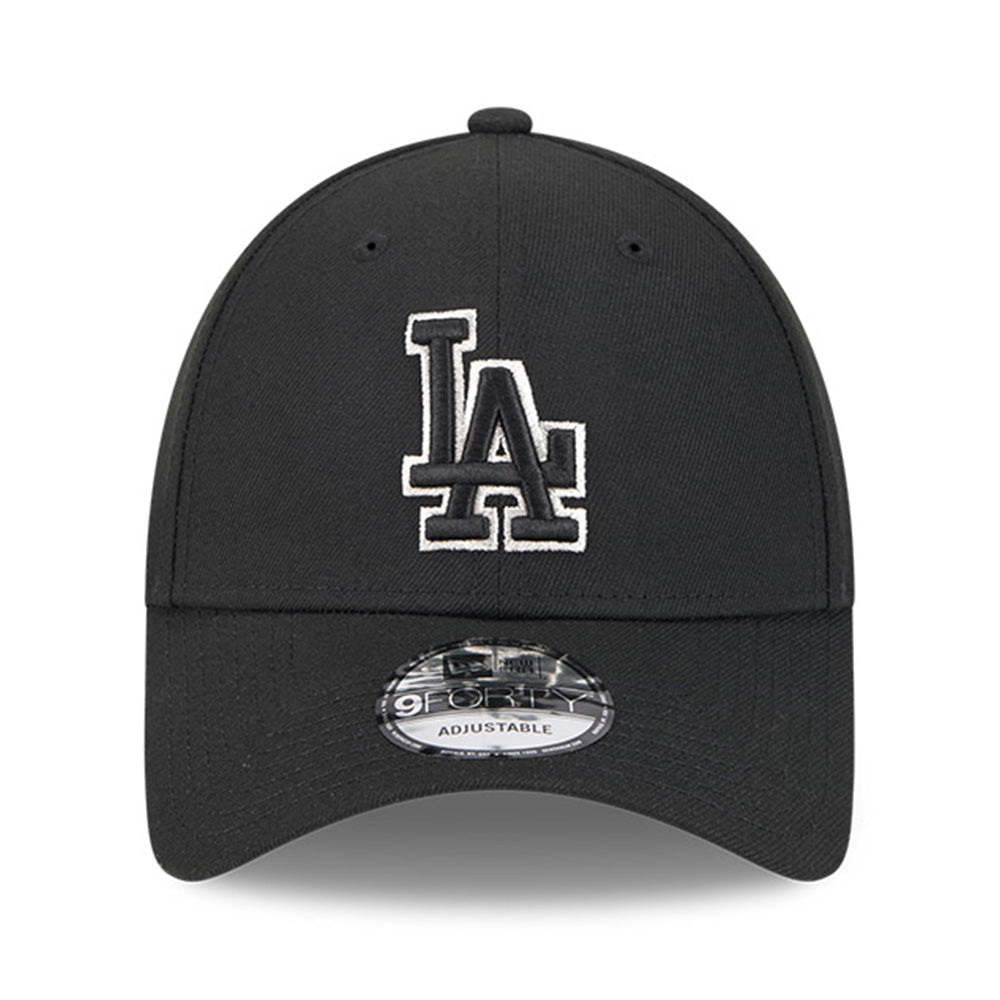 los angeles dodgers black metallic q325 9forty snapback cap opposite