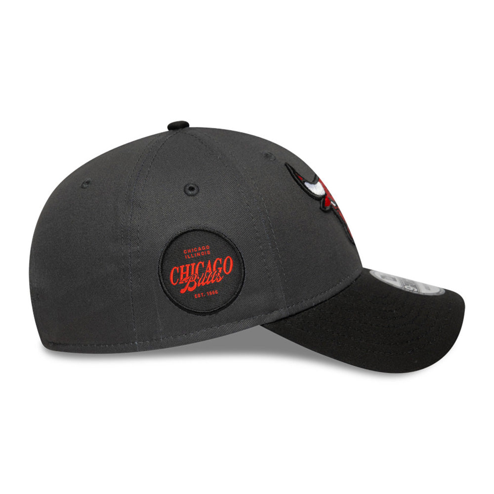 chicago bulls side patch steel clouds 9forty adjustable cap side