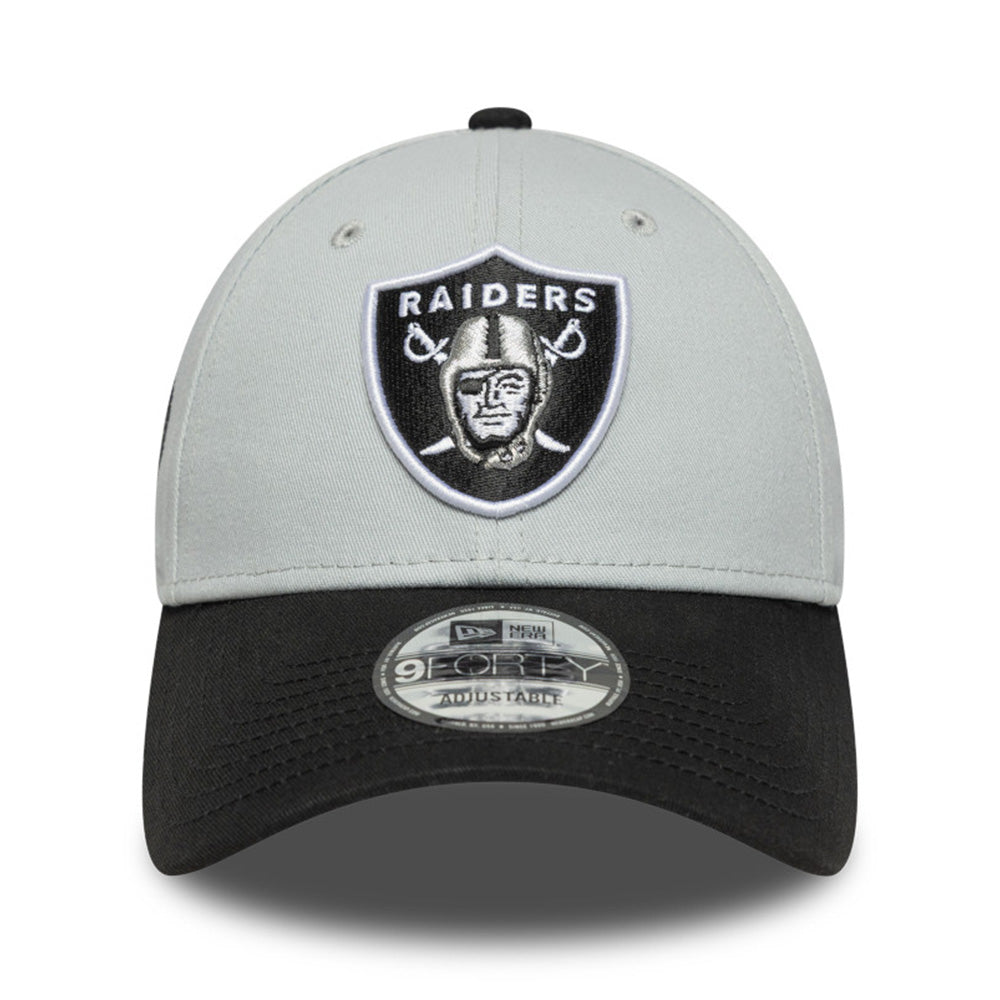 las vegas raiders side patch snow grey 9forty adjustable cap opposite