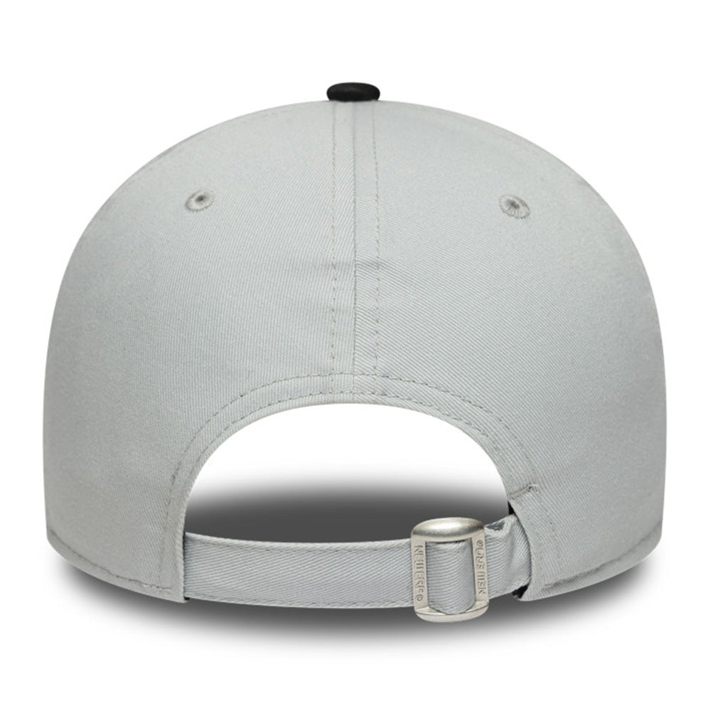 las vegas raiders side patch snow grey 9forty adjustable cap detail and color